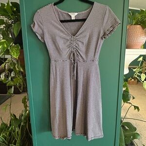 Arizona Jean Co Black and White Striped Dress Nautical